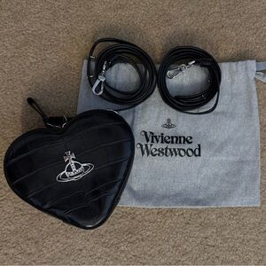 Vivienne Westwood Black Heart-Shaped Bag